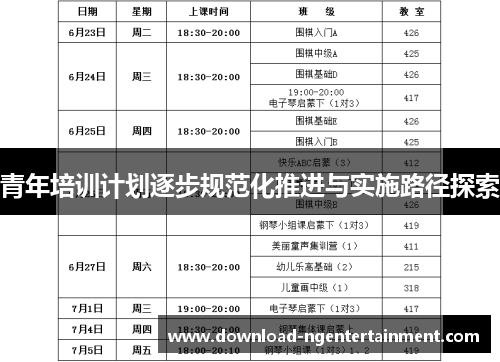 青年培训计划逐步规范化推进与实施路径探索